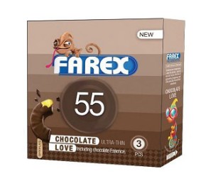 کاندوم فارکس مدل Chocolate 55 بسته 3 عددی