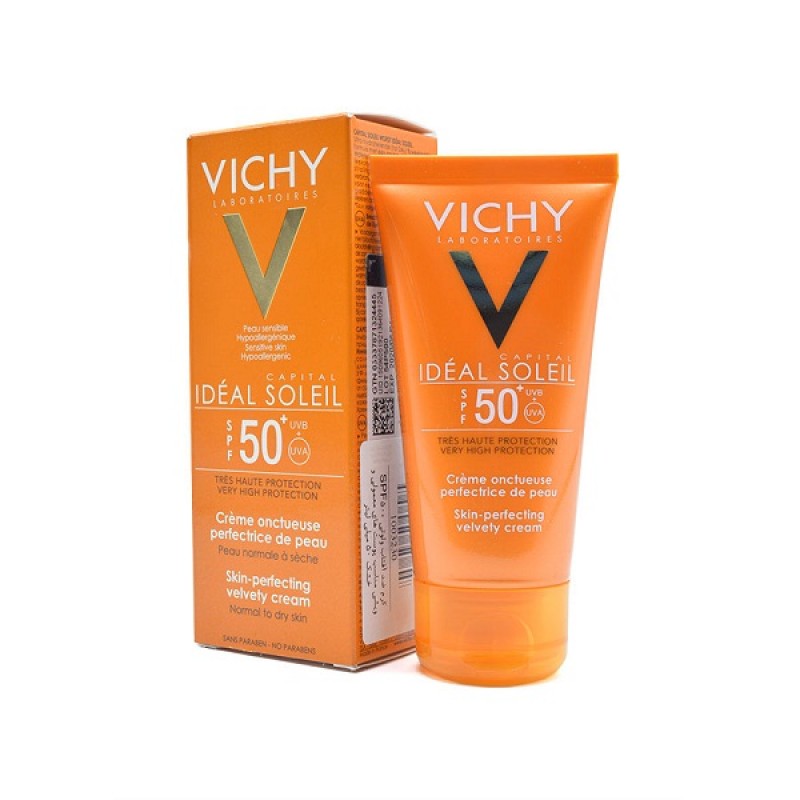 کرم ضد آفتاب ولوتی +SPF50 ویشی مناسب پوست های معمولی و خشک 50 میلی لیتر