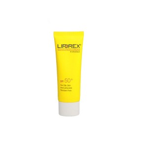 کرم ضد آفتاب بی رنگ لیپورکس +SPF50 مناسب پوست چرب حجم 40 میل
