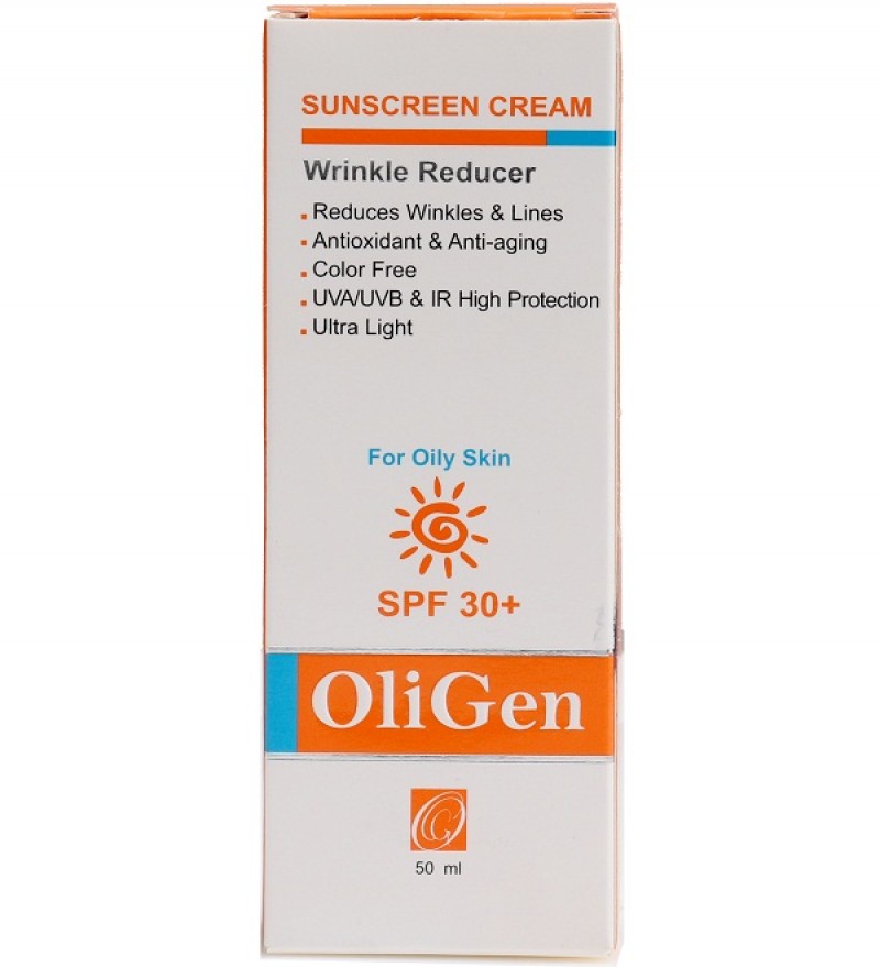 کرم ضد آفتاب و ضد چروک SPF30 الی ژن مناسب پوست چرب و جوش دار حجم 50 میل