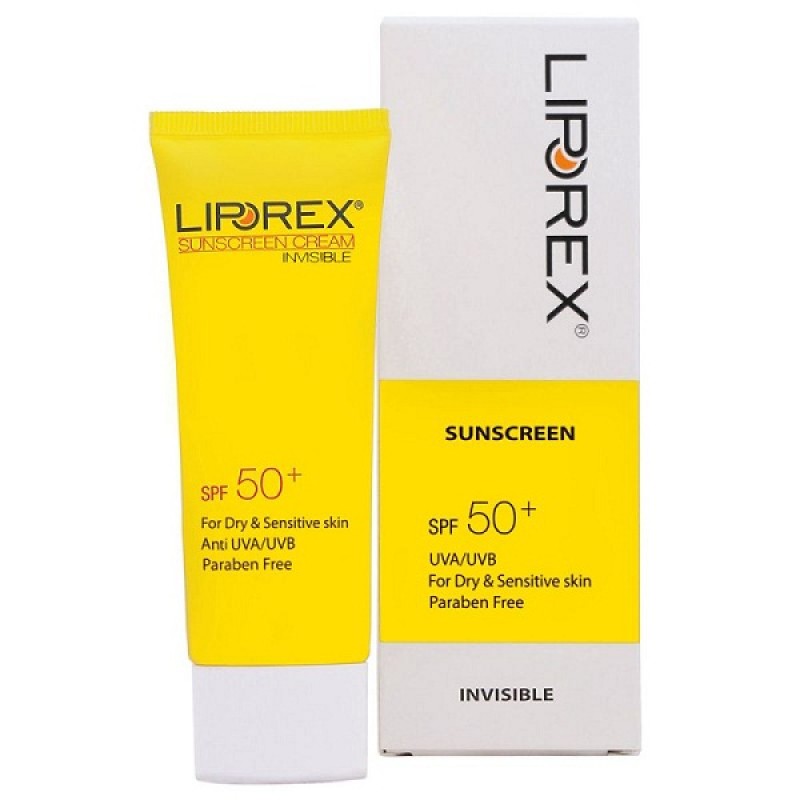 کرم ضد آفتاب بی رنگ لیپورکس +SPF50 مناسب پوست خشک و حساس حجم 40 میل